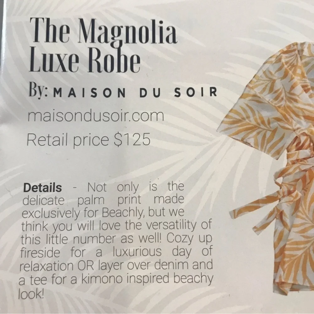 Maison du Soir Magnolia Luxe Robe size XL/2XL NWOT